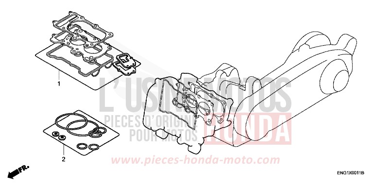 GASKET KIT A for Silver Wing DEGITAL SILVER METALLIC (NHA30) from 2005